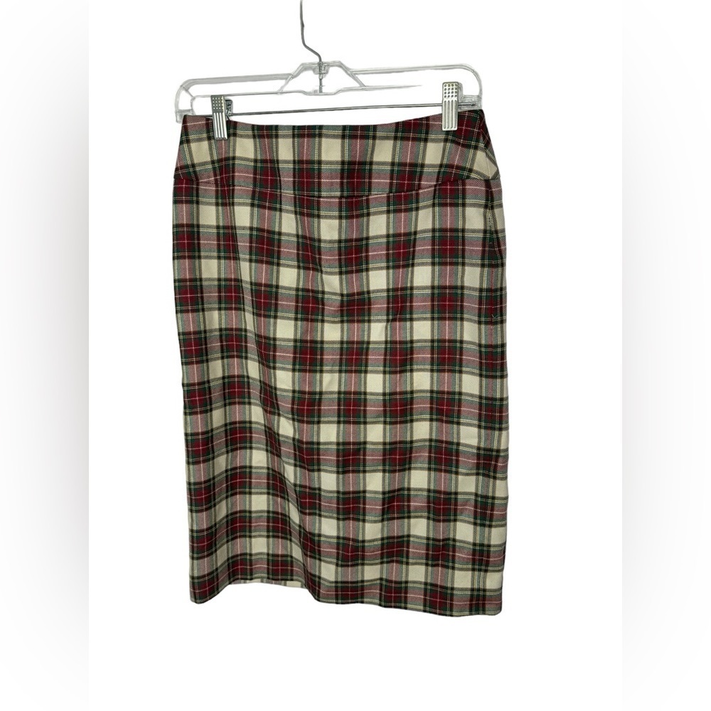Vintage 90's Pendleton Wool Tartan Plaid  Midi Skirt size 4